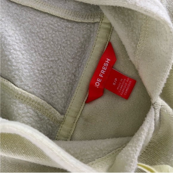 Joe Fresh Crop Hoodie Light Yellow Small - Picture 2 of 3
